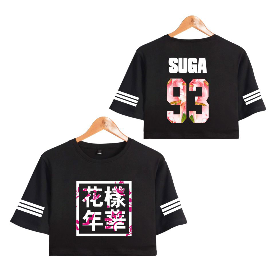 BTS Suga Lovely Print Crop T-shirt (4 